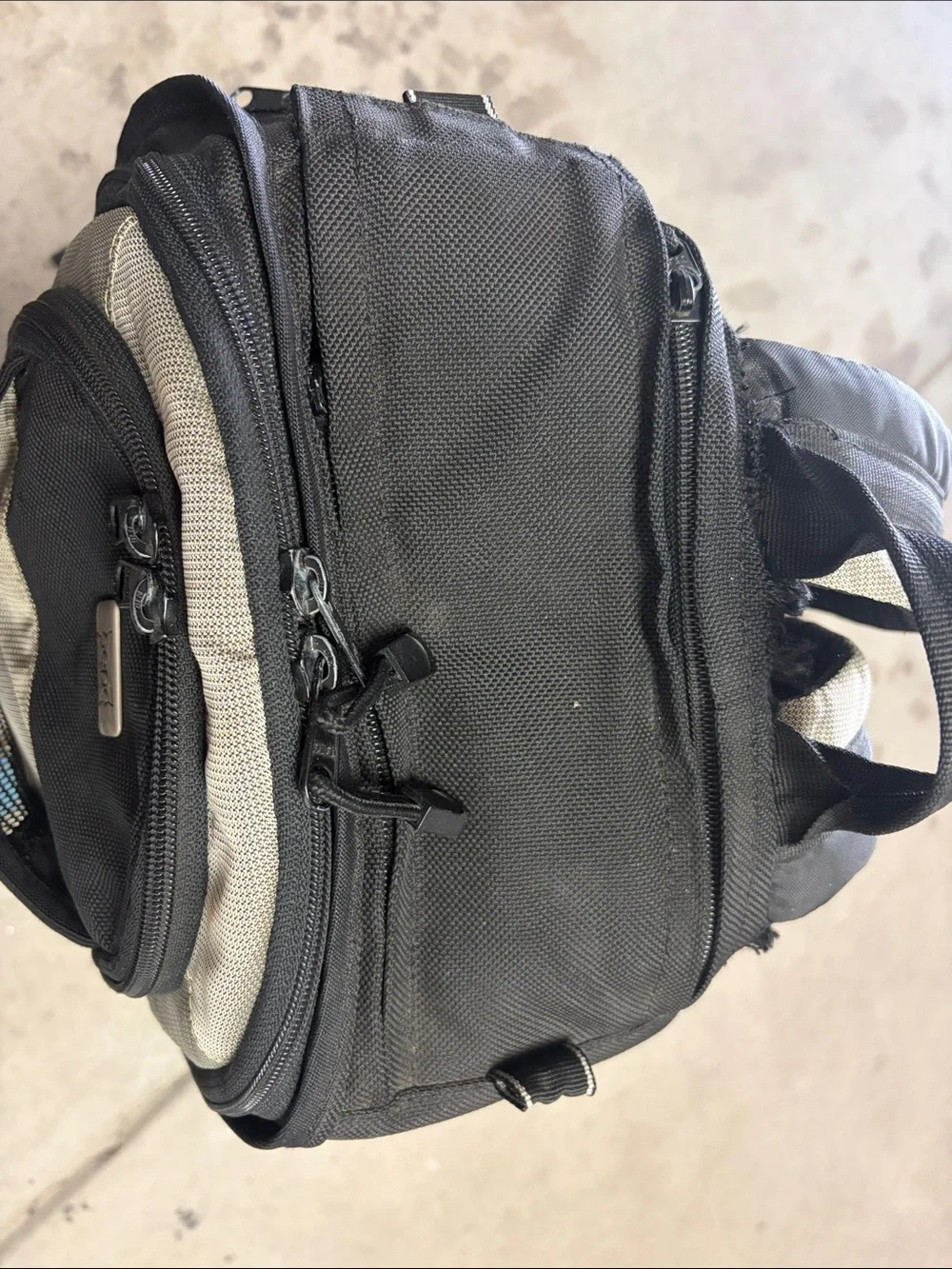 GEPE Vintage Black and Gray Camera Backpack - Compact Protective Carry